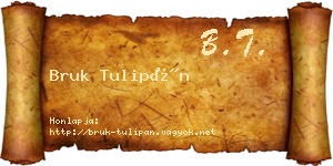 Bruk Tulipán névjegykártya